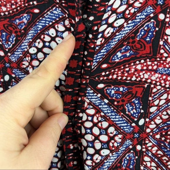 SANDRO PARIS Ikat Romper with Halter Detail, Black Red, Sandro Size 2, US Medium - Picture 8 of 13